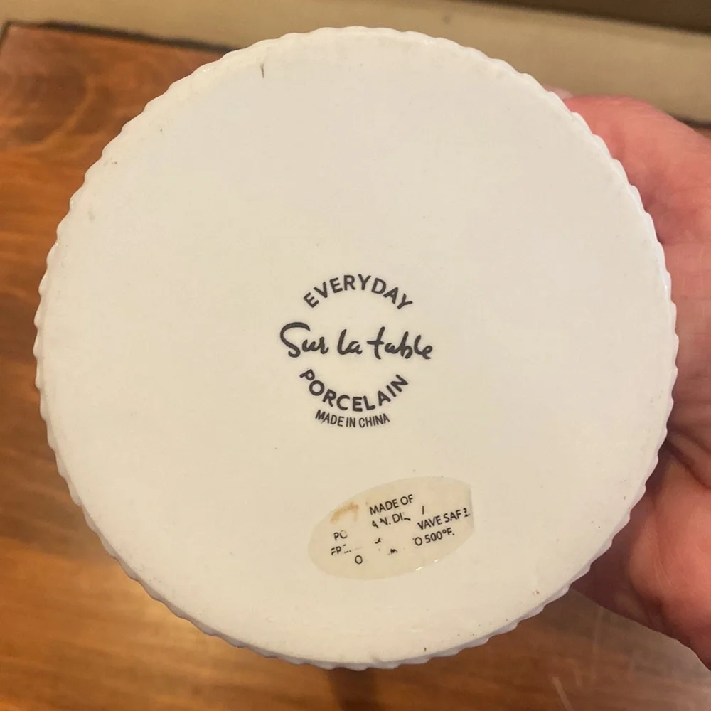 New! Sur La Table Everyday White Ramekins Set of 2 Fluted Unused
